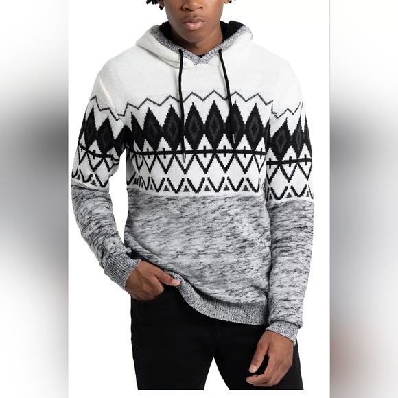 XRAY Jeans Men's Colorblock Hooded Sweater Size XL 2644V - Picture 1 of 16